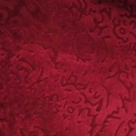 Liz Claiborne_Red Top (Sz L) Cowl neck-Semi Sheer_fully lined - Picture 4 of 8